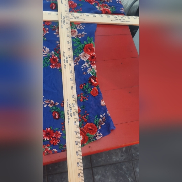 ! Pioneer Woman Floral 3/4 SLV Peasant Blouse XL Blue Tunic - Picture 5 of 5